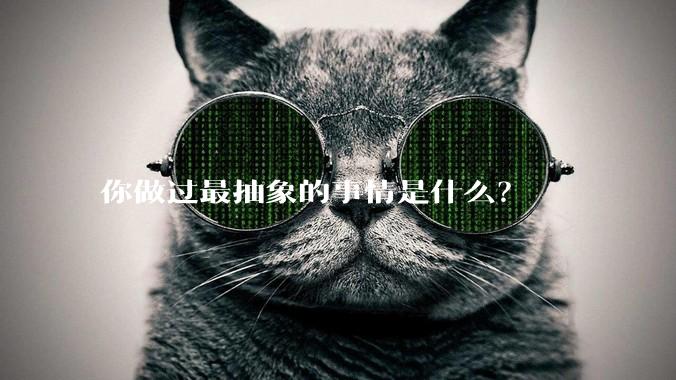 你做过最抽象的事情是什么?