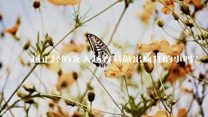 越正经的女人越容易做出疯狂的事吗?