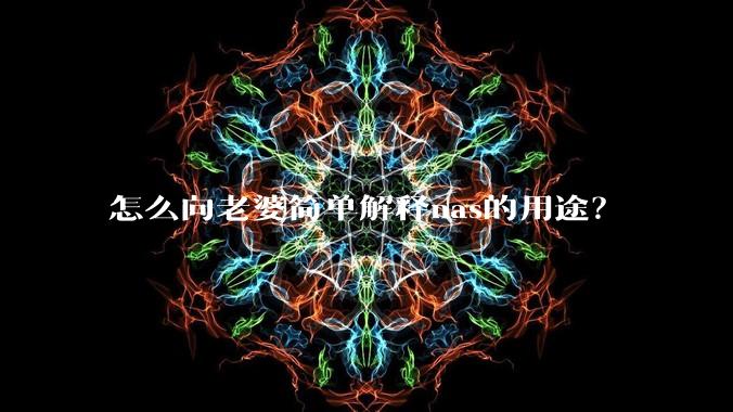 怎么向老婆简单解释nas的用途?