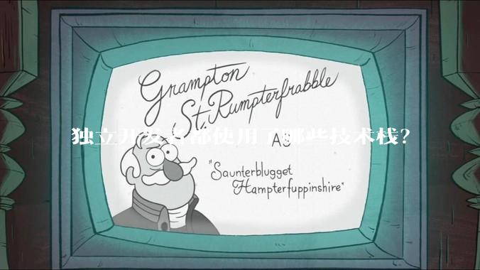 独立开发者都使用了哪些技术栈?