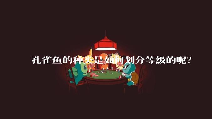 孔雀鱼的种类是如何划分等级的呢?