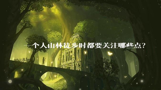 一个人山林徒步时都要关注哪些点?