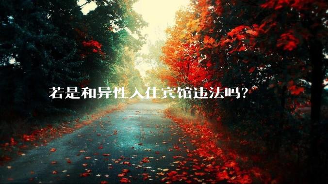 若是和异性入住宾馆违法吗?
