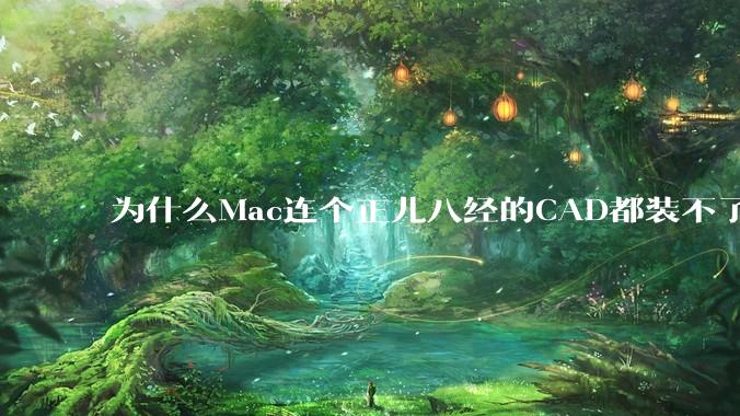 为什么Mac连个正儿八经的CAD都装不了还敢打着生产力的旗号?