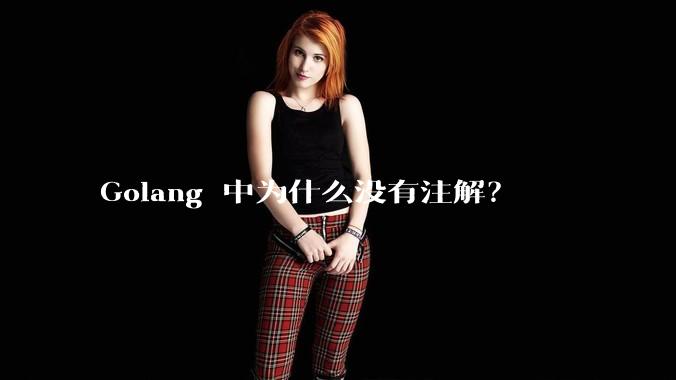 Golang 中为什么没有注解?