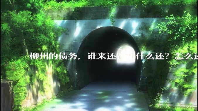 柳州的债务,谁来还?用什么还?怎么还?