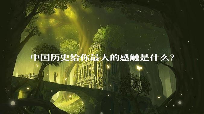 中国历史给你最大的感触是什么?