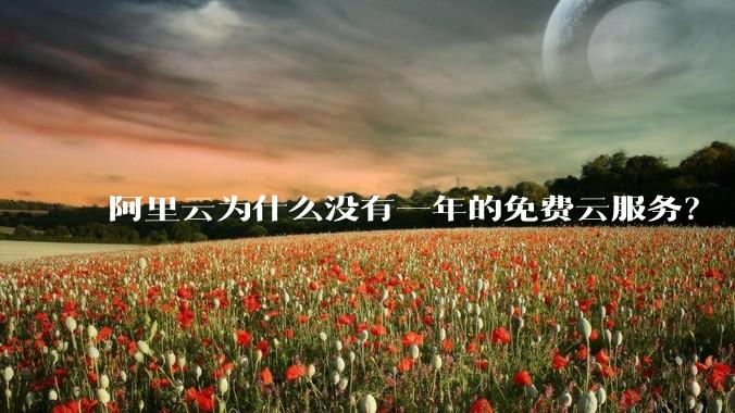 阿里云为什么没有一年的免费云服务?