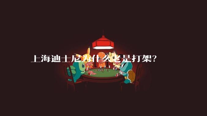 上海迪士尼为什么老是打架?