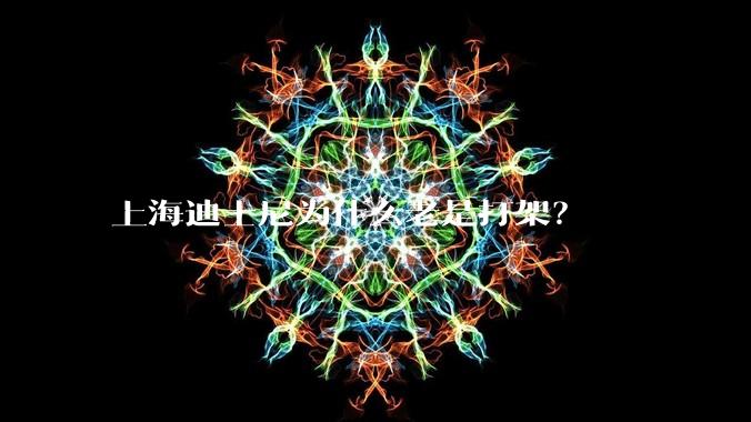 上海迪士尼为什么老是打架?