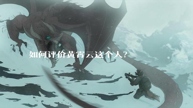 如何评价黄霄云这个人?