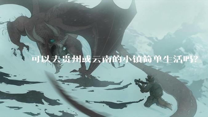 可以去贵州或云南的小镇简单生活吗?