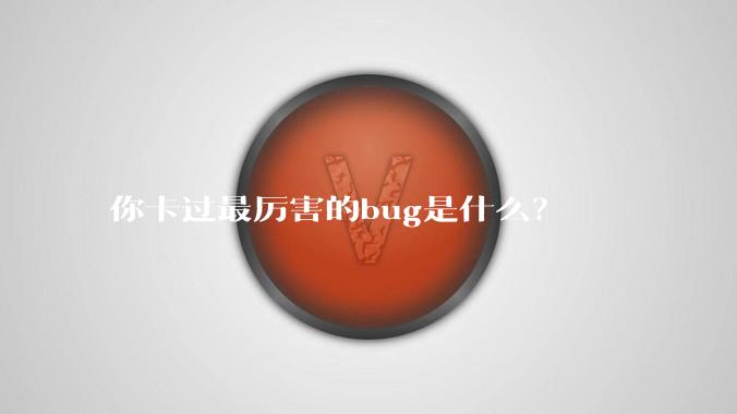 你卡过最厉害的bug是什么?
