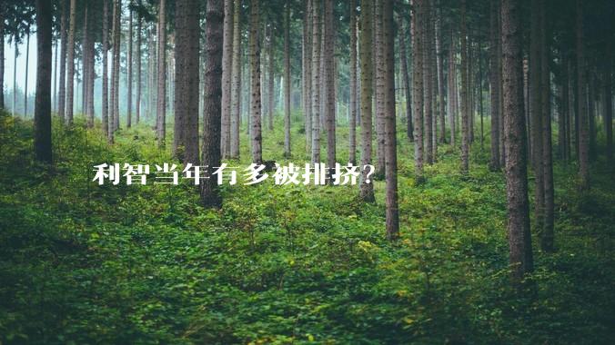 利智当年有多被排挤?
