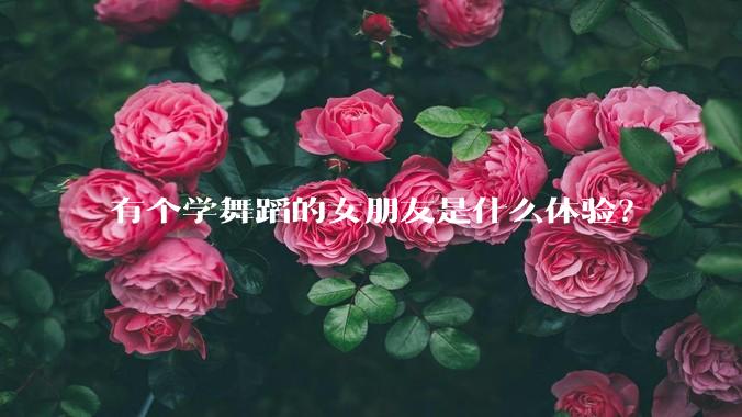 有个学舞蹈的女朋友是什么体验?