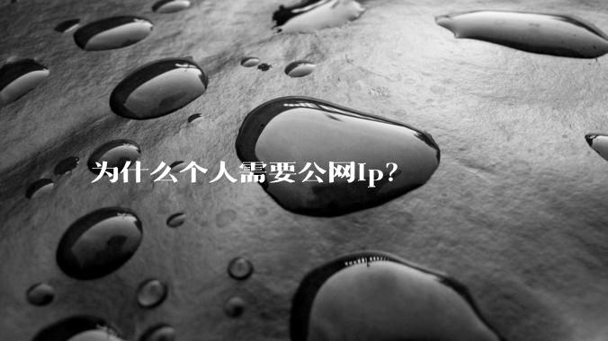 为什么个人需要公网ip?