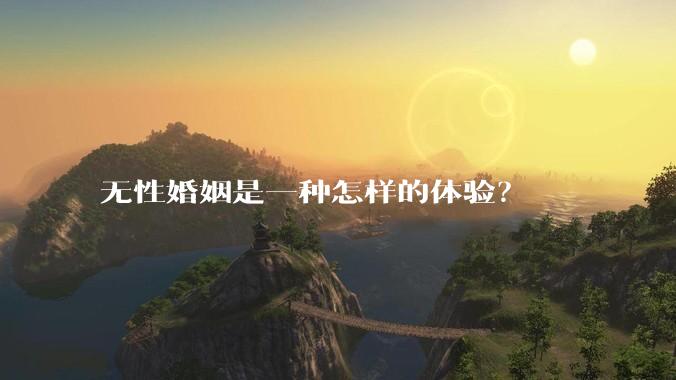 无性婚姻是一种怎样的体验?