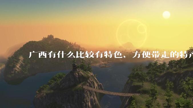 广西有什么比较有特色、方便带走的特产?