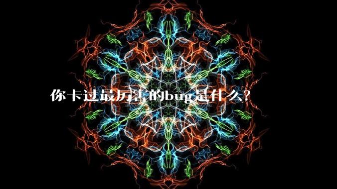 你卡过最厉害的bug是什么?