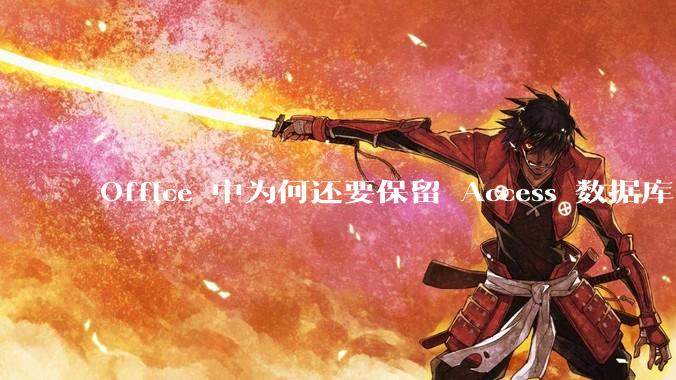 Office 中为何还要保留 Access 数据库?