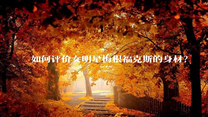 如何评价女明星梅根福克斯的身材?