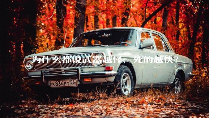 为什么都说武器越怪,死的越快?