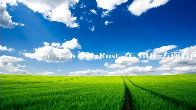 2025 年 6 月,Rust 在 GUI 方面有何大的进展? 你最看好哪个框架?