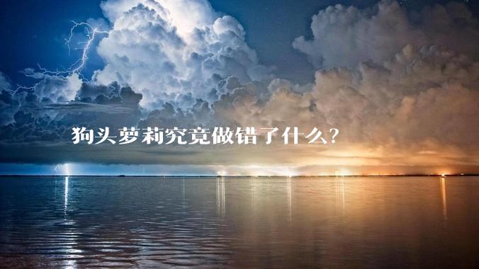 狗头萝莉究竟做错了什么?