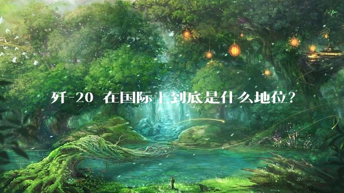 歼-20 在国际上到底是什么地位?