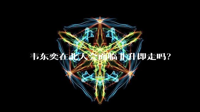 韦东奕在北大会面临非升即走吗?