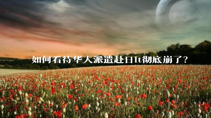 如何看待华人派遣赴日it彻底崩了?