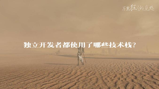 独立开发者都使用了哪些技术栈?
