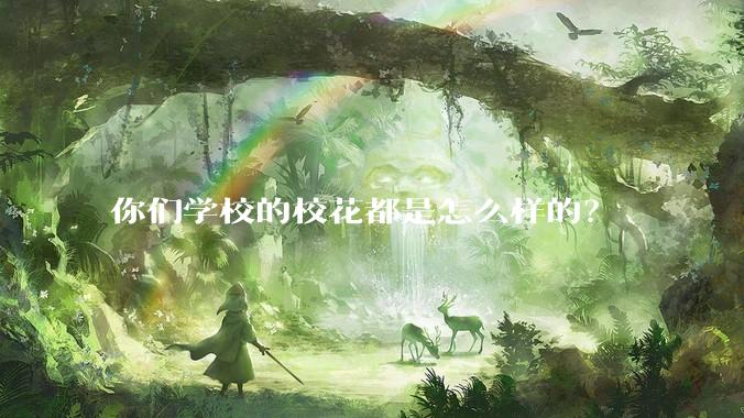 你们学校的校花都是怎么样的?