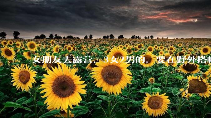 女朋友去露营,3女2男的,要在野外搭帐篷过一夜,她的闺蜜不想让我去,我该怎么办?