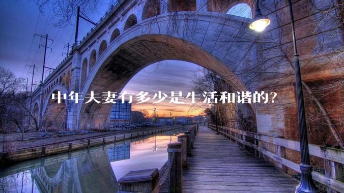 中年夫妻有多少是生活和谐的?