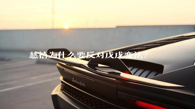 慈禧为什么要反对戊戌变法?