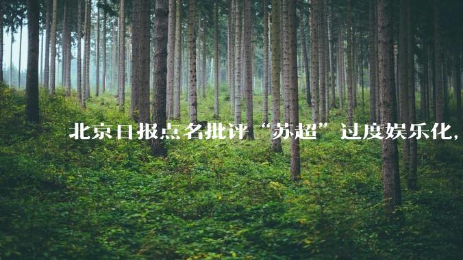 北京日报点名批评“苏超”过度娱乐化,它是否管的太宽了?为什么无良媒体不会被查封取缔?
