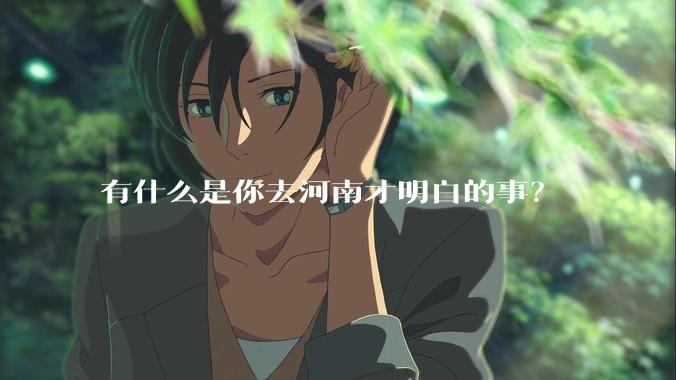 有什么是你去河南才明白的事?