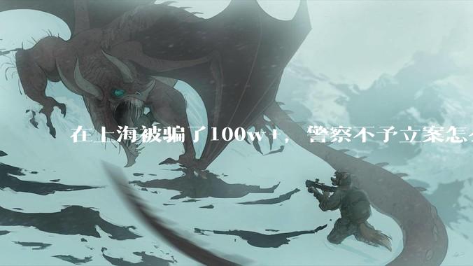 在上海被骗了100w+,警察不予立案怎么办?