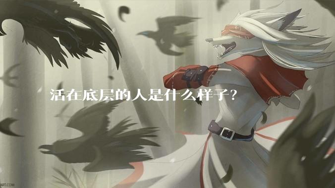 活在底层的人是什么样子?