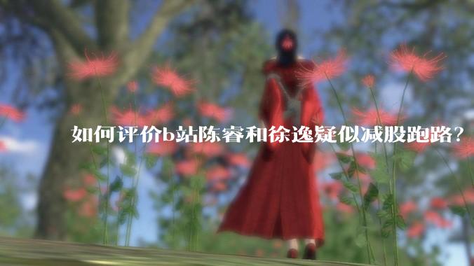 如何评价b站陈睿和徐逸疑似减股跑路?