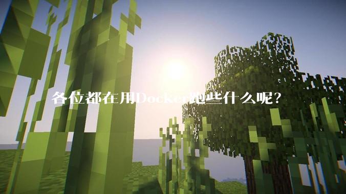 各位都在用Docker跑些什么呢?