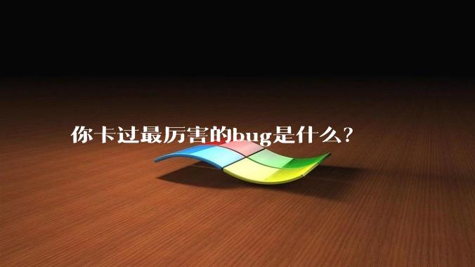你卡过最厉害的bug是什么?