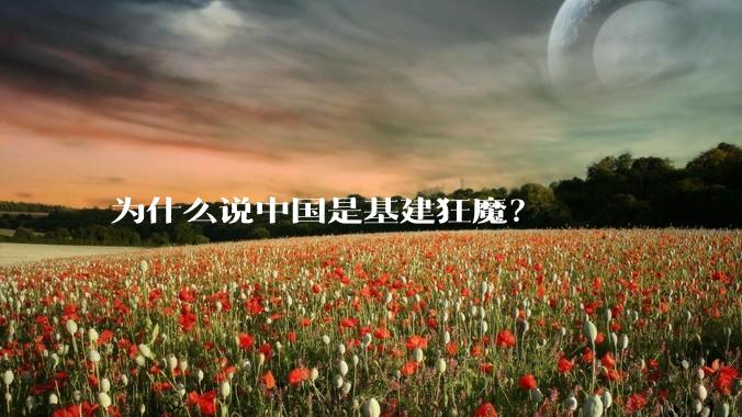 为什么说中国是基建狂魔?
