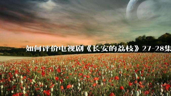 如何评价电视剧《长安的荔枝》27-28集?