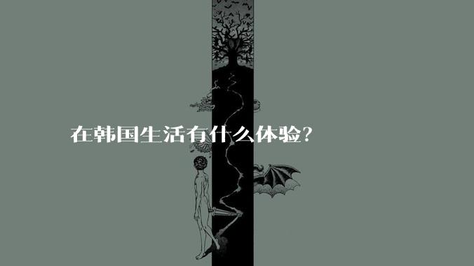 在韩国生活有什么体验?