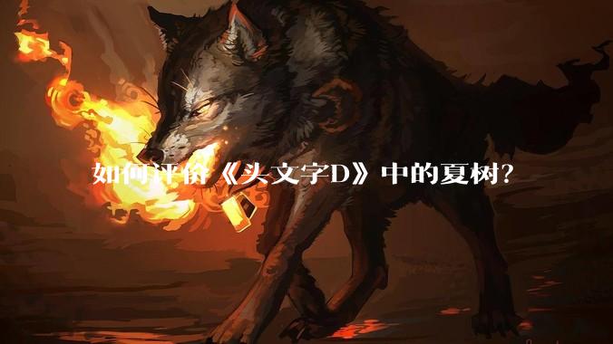 如何评价《头文字D》中的夏树?