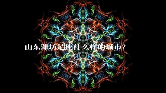 山东潍坊是座什么样的城市?