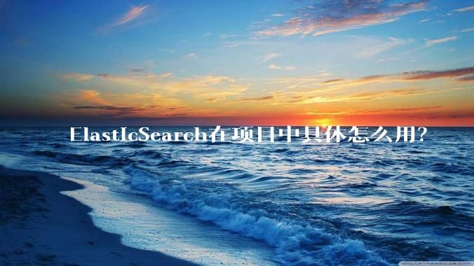 ElasticSearch在项目中具体怎么用?