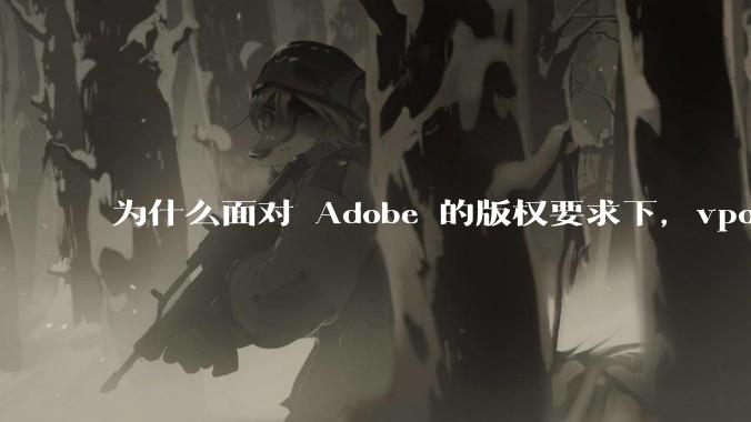 为什么面对 Adobe 的版权要求下,vposy 大神还能从容不迫?